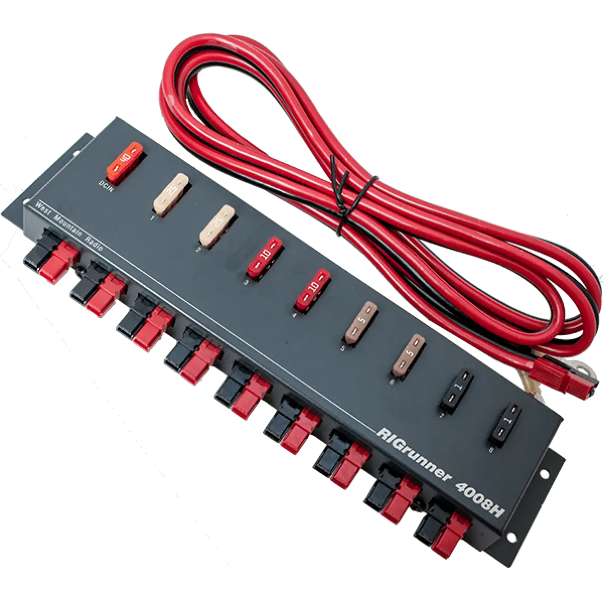 RIGrunner 8x Distribuzione DC, fusibile, supporto da parete