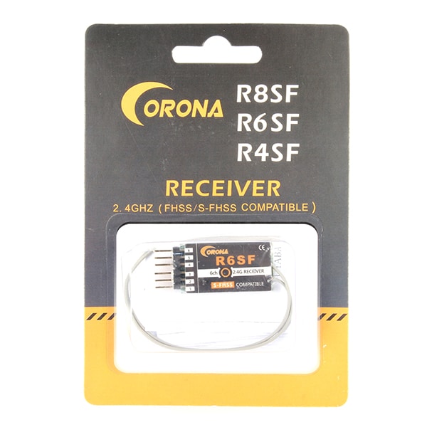 Corona R6SF 2.4G 6CH S-FHSS / FHSS Ricevitore Compatibile per Modelli RC 7