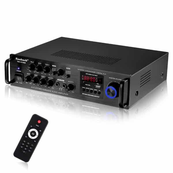 Sunbuck TAV-6188E 200W Bluetooth 5.0 Amplificatore Audio Stereo Home Theater AMP 2CH AUX USB FM SD 3