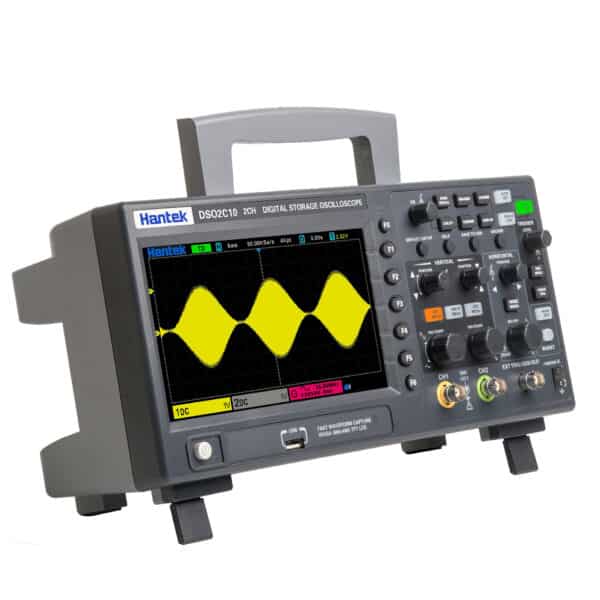 Hantek DSO2C10 Oscilloscopio Digitale 2CH Memoria Digitale 1GS/s Frequenza di Campionamento 100MHz Larghezza di Banda A Doppio Canale 2