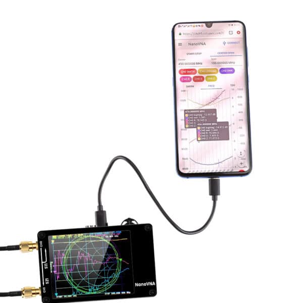 NanoVNA-H Analizzatore d'antenna Vettoriale 10KHz-1.5GHz MF HF VHF UHF Supporta 32G SD Card 3