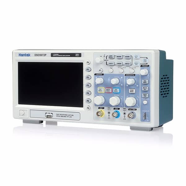 Hantek DSO5072P Oscilloscopio Archiviazione Digitale 70 MHz 2 canali 1GSa/s 7 pollici TFT LCD 3