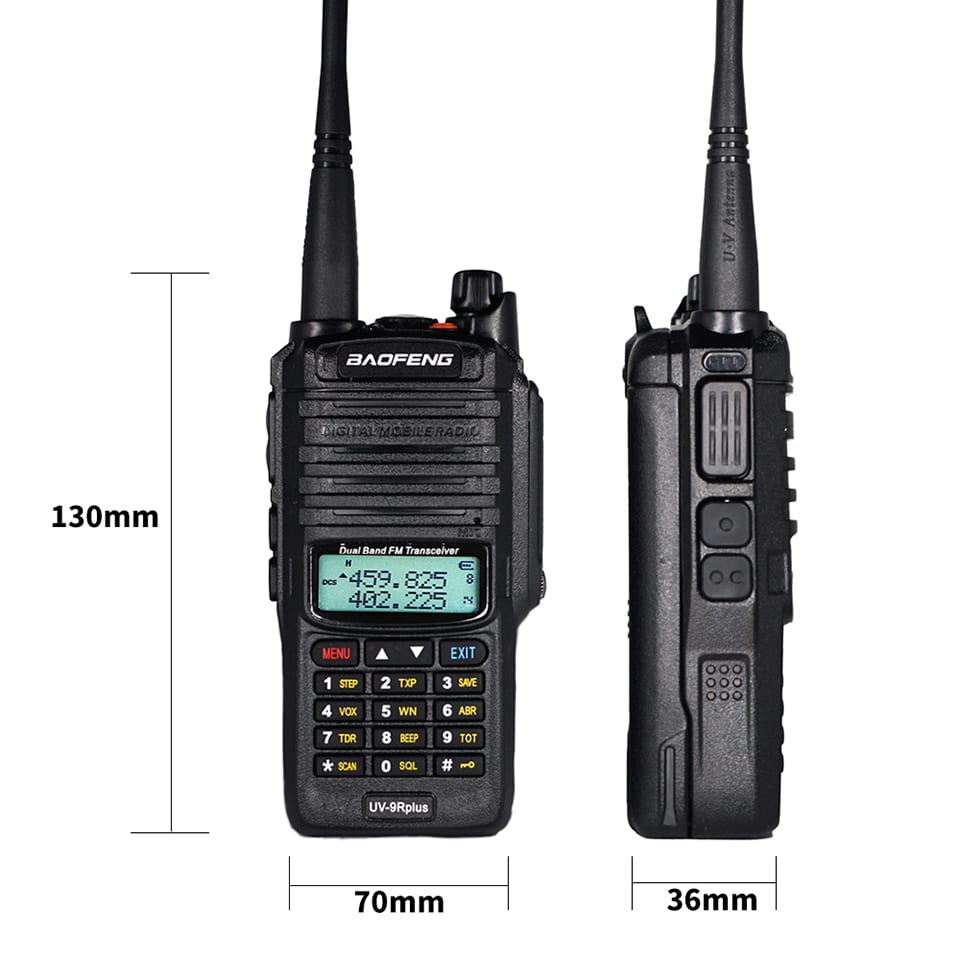 Baofeng UV-9R Plus Ricetrasmettitore Portatile 10W VHF/UHF Impermeabile IP67 5