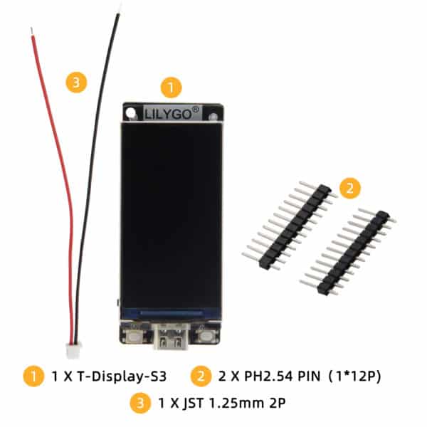 LILYGO T-Display-S3 ESP32-S3 1.9 pollici ST7789 LCD Scheda di sviluppo display WIFI Bluetooth5.0 Modulo wireless Risoluzione 170 * 320 3
