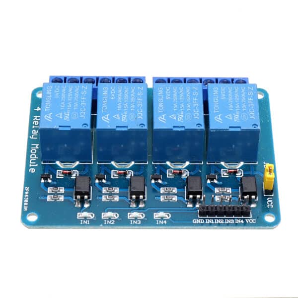 Modulo Relè 5V 4 Canali per Arduino PIC ARM DSP AVR MSP430 Blu 3