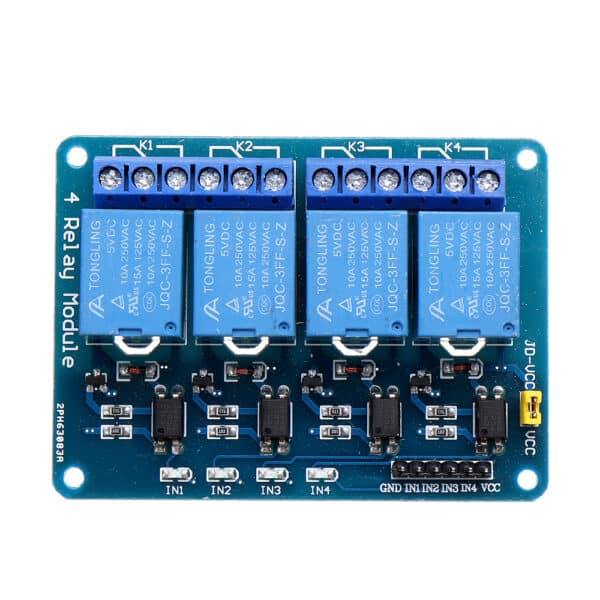Modulo Relè 5V 4 Canali per Arduino PIC ARM DSP AVR MSP430 Blu 8