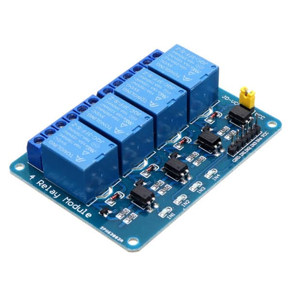 Modulo Relè 5V 4 Canali per Arduino PIC ARM DSP AVR MSP430 Blu 1