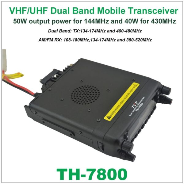 TYT TH-7800 Ricetrasmettitore Veicolare Dual Band VHF/UHF 50W 5