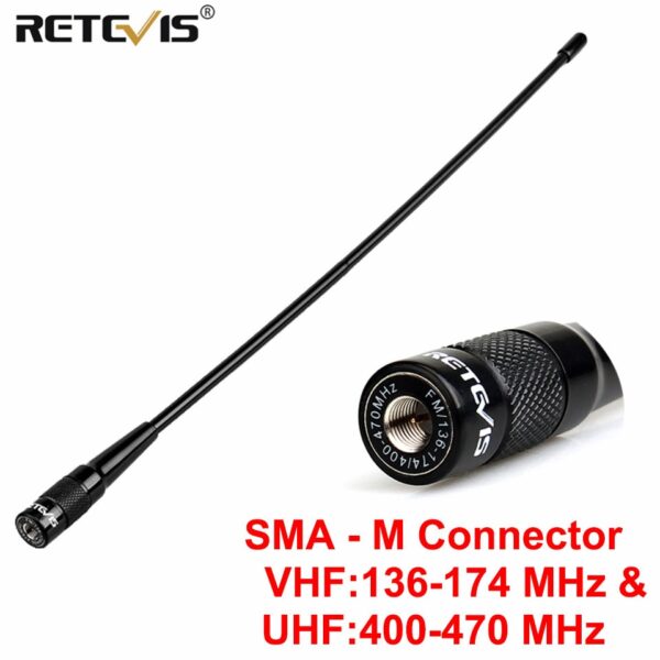 Retevis RHD-771 SMA-M Maschio Antenna 37.5 Centimetri VHF UHF 1