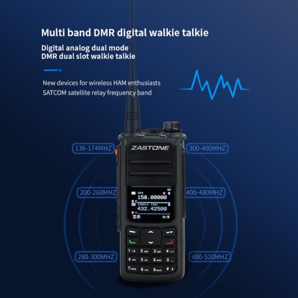 ZASTONE UV008 DMR Portatile Radio Dual Band 10W GPS 3
