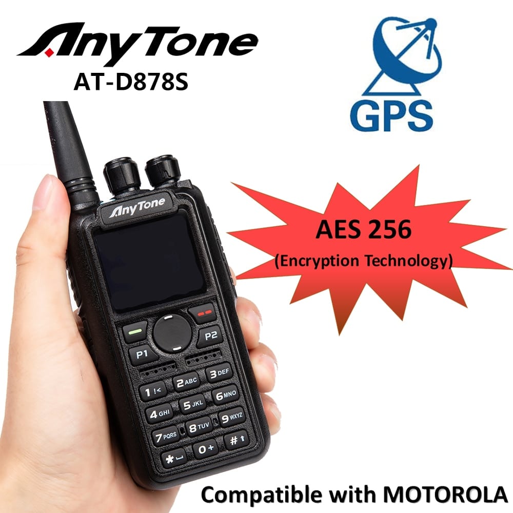 AnyTone AT-D878S DMR UHF 400-480MHz GPS 1