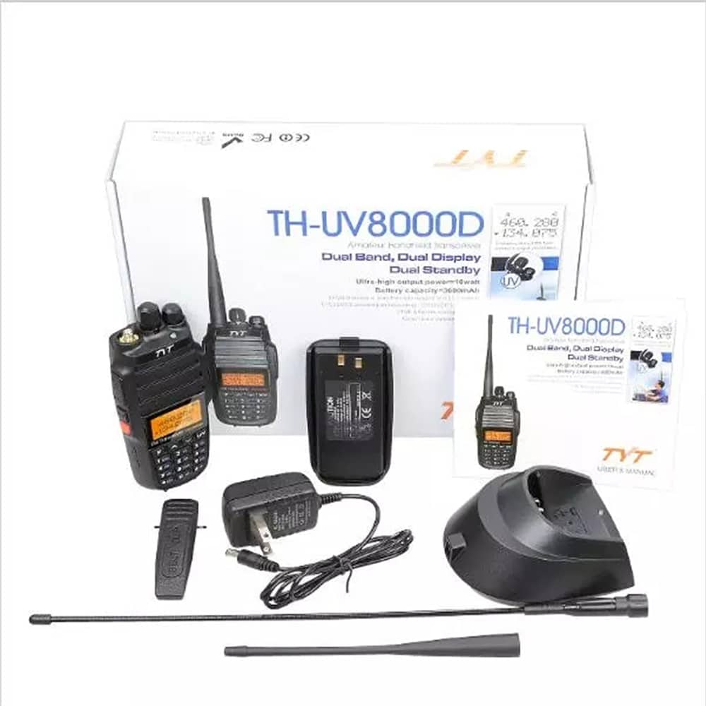 TYT TH-UV8000D Ricetrasmettitore Portatile Dual Band 10W 136-174/400-520MHz 6
