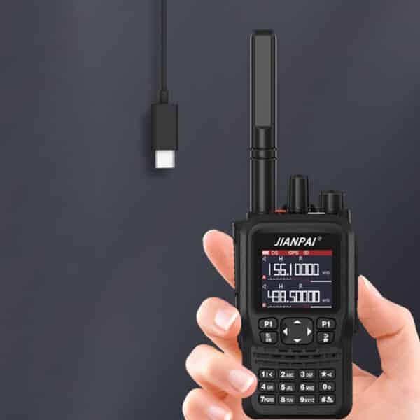 JIANPAI 8800 Plus Ricetrasmettitore Portatile 10W Dual Band GPS VHF/UHF 5