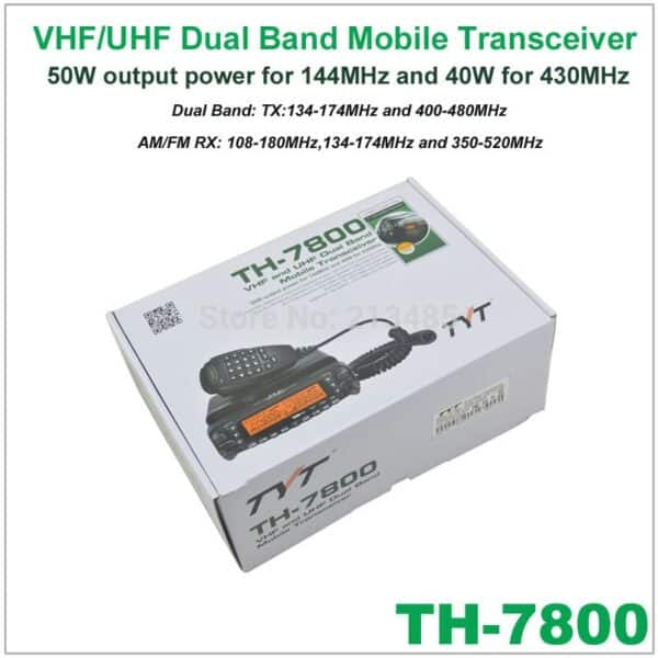 TYT TH-7800 Ricetrasmettitore Veicolare Dual Band VHF/UHF 50W 7