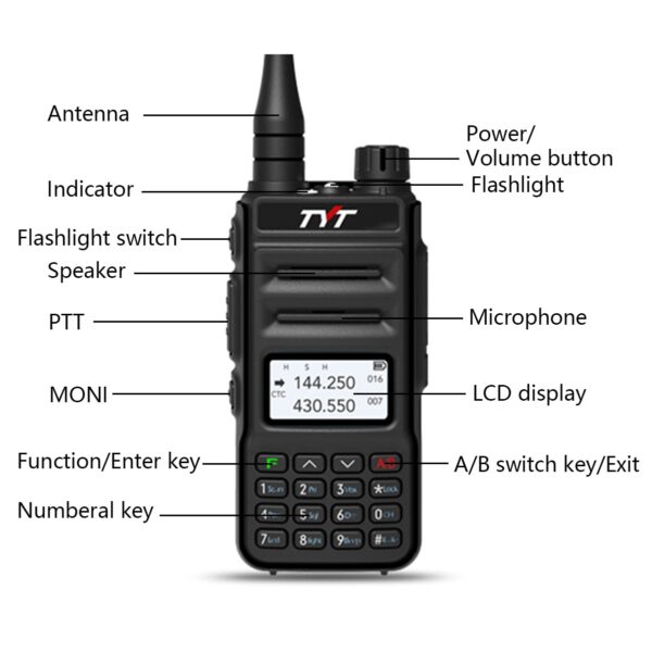TYT TH-UV88 Ricetrasmettitore Portatile VHF/UHF 5 Watt 2