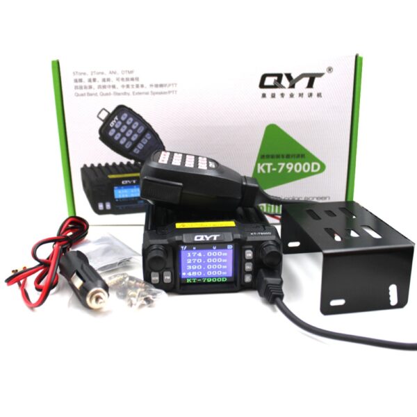 QYT KT-7900D Ricetrasmettitore Veicolare 144/220/350/440MHz 25W VHF/UHF Quadribanda 6