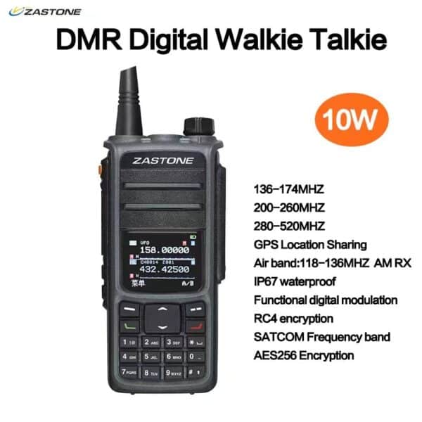 ZASTONE UV008 DMR Portatile Radio Dual Band 10W GPS 1