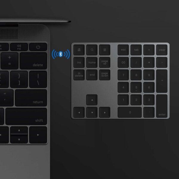 Tastierino Numerico 34 Tasti Bluetooth 3.0 Wireless Compatibile con IOS Mac OS Android Tablet PC Notebook 3