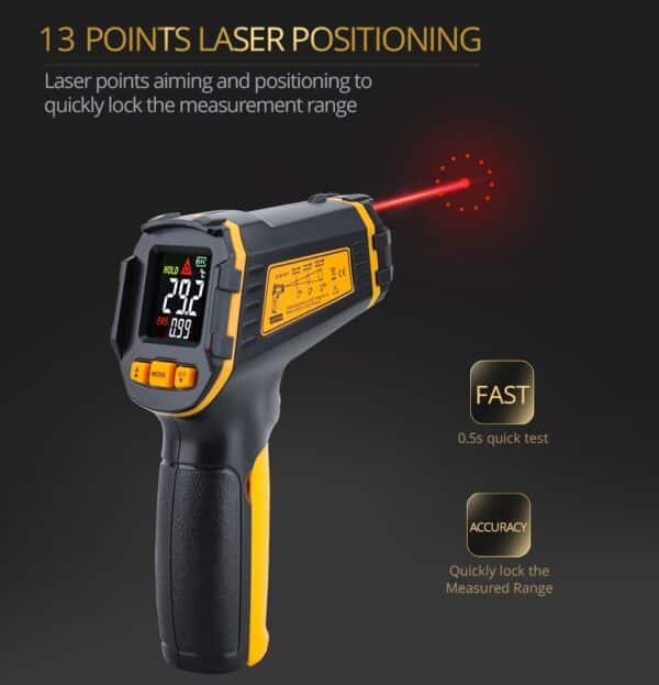 Pistola Termometro Laser Digitale a Infrarossi Industriale 2