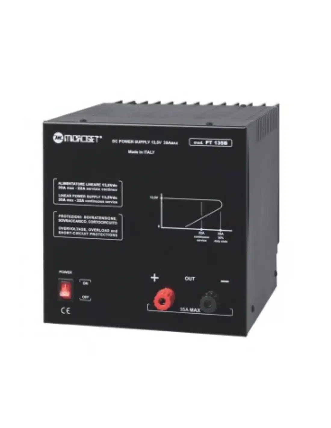 Microset PT135B Alimentazione Lineare 22A/28A 13,8V