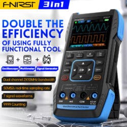 FNIRSI 2C23T Oscilloscopio Multimetro Generatore di Segnali 3IN1 Due Canali 10MHz 50MS/s 1