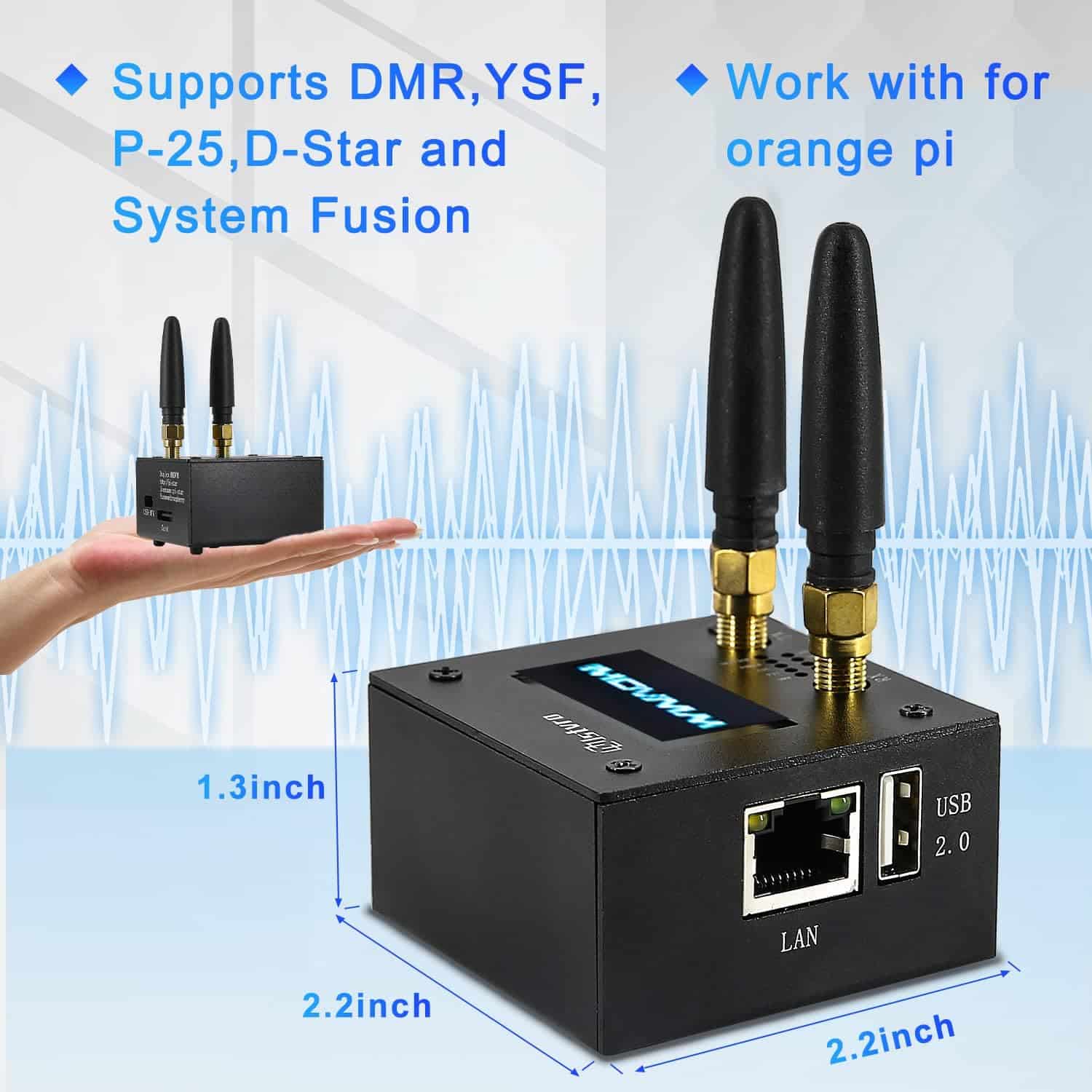 Hotspot Raspberry Pi Con Antenna Hotspot MMDVM Assembrato - Supporta P25, DMR, YSF, Con Raspberry Pi E Antenna Malahit DSP - Foto 6