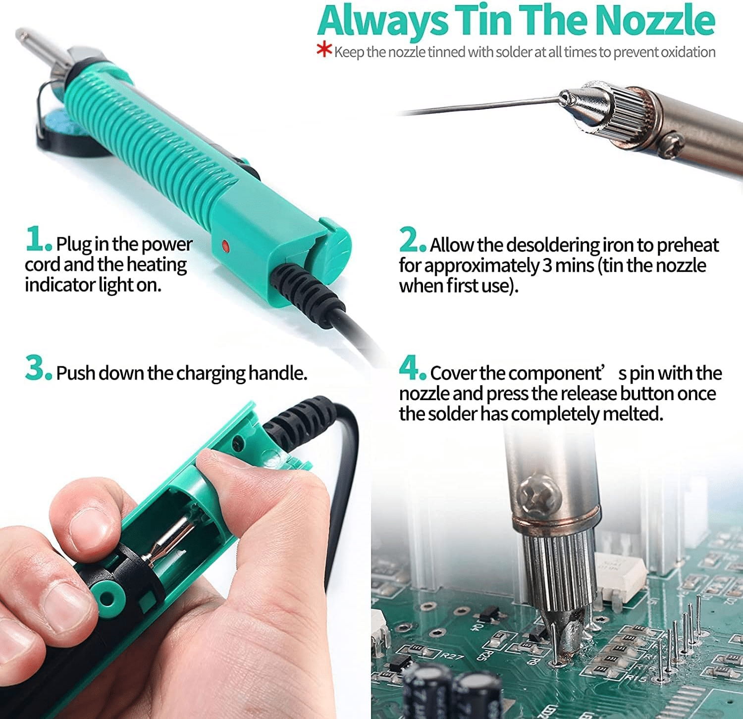 YIHUA 929D-V Pompa Dissaldante a Ventosa Elettrica