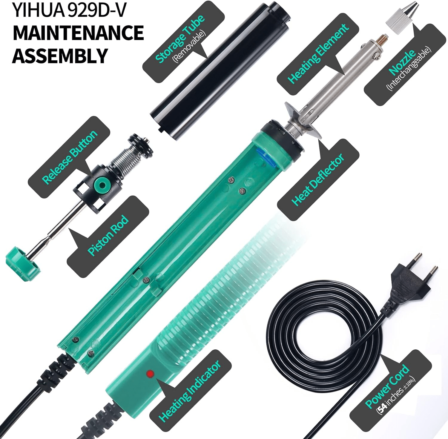 YIHUA 929D-V Pompa Dissaldante a Ventosa Elettrica