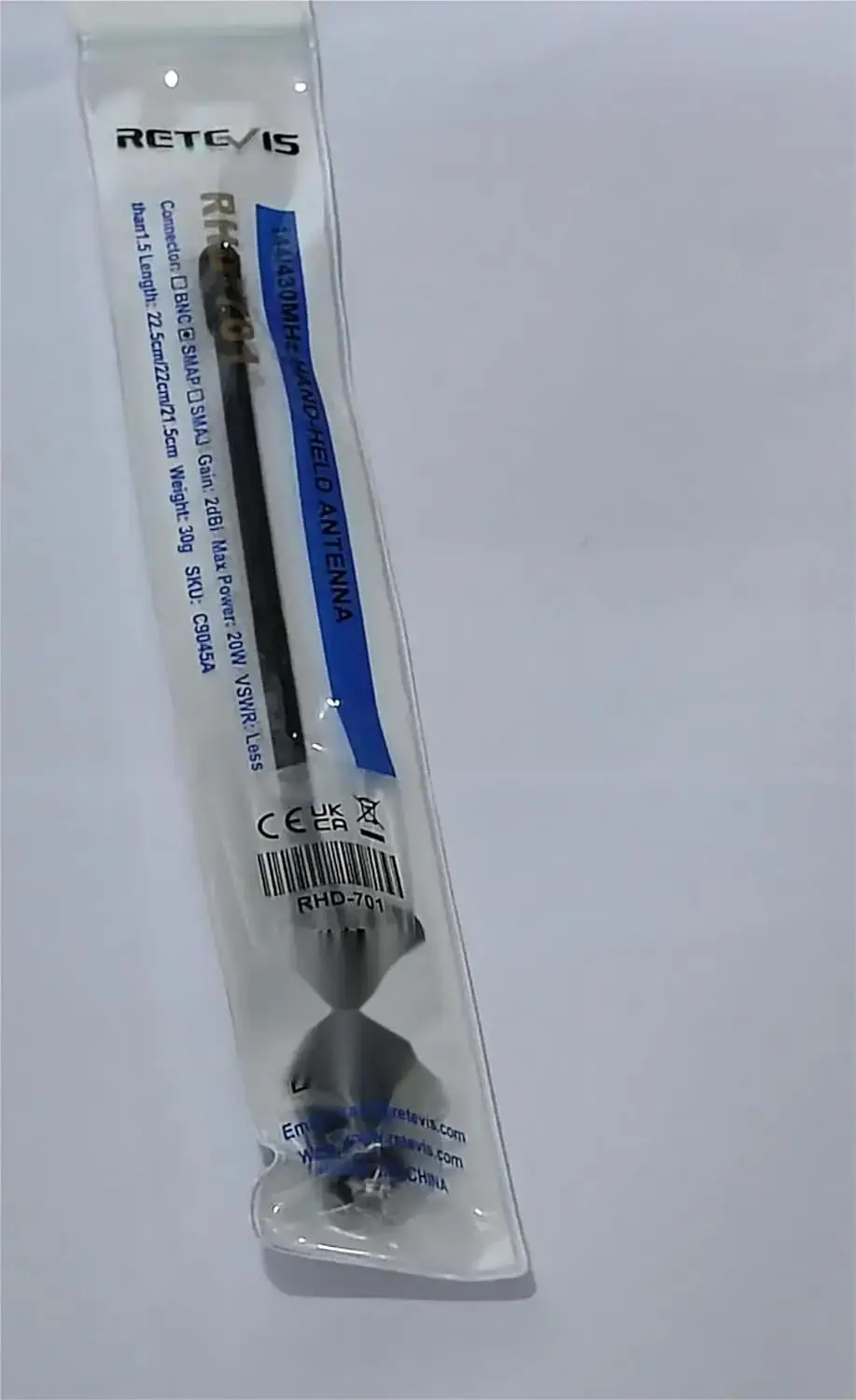 Retevis RHD701 Antenna Dual Band VHF/UHF per Portatili SMA-F