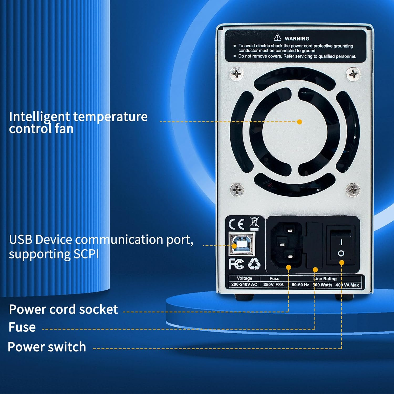 Alimentatore Da Laboratorio 30V 10A Nero Con Display LED A 4