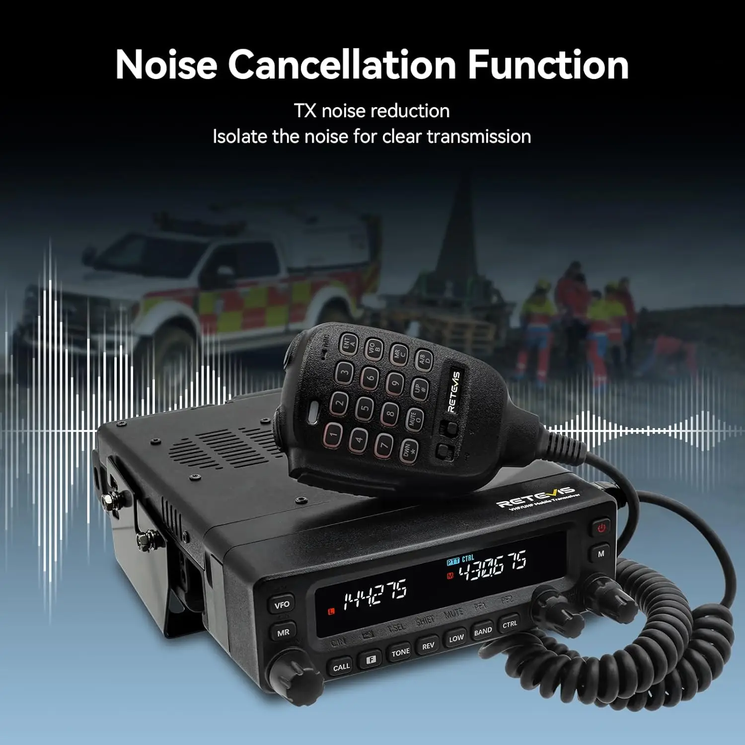 Retevis MA1 Ricetrasmettitore Veicolare VHF UHF 50W