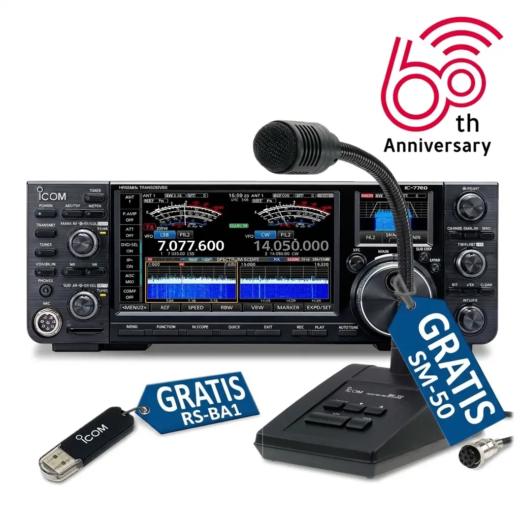 Icom IC-7760 con SM-50 e Software RS-BA1